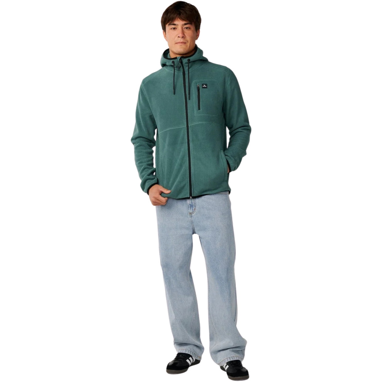 2026 Rip Curl Herre Afsendt Polar Zip Thru Fleece 08VMFL - Muted Green